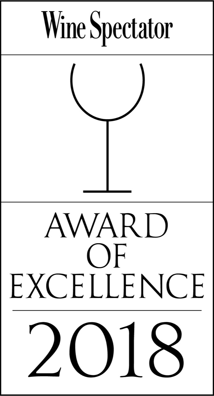 Wine spectator - award of excellence 2018